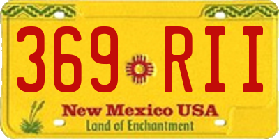 NM license plate 369RII