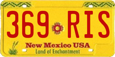 NM license plate 369RIS