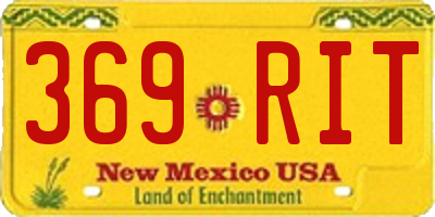 NM license plate 369RIT