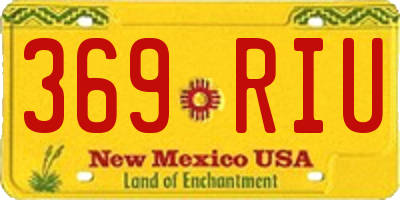 NM license plate 369RIU