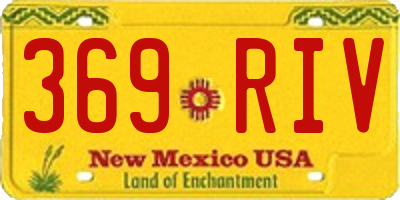 NM license plate 369RIV