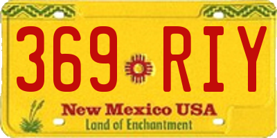 NM license plate 369RIY
