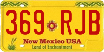 NM license plate 369RJB