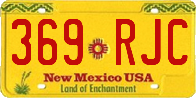 NM license plate 369RJC