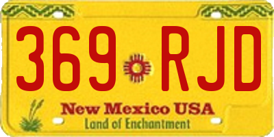 NM license plate 369RJD