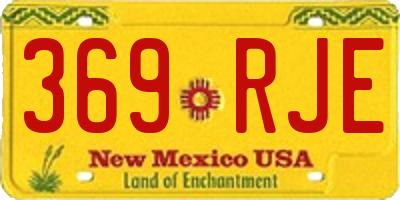 NM license plate 369RJE