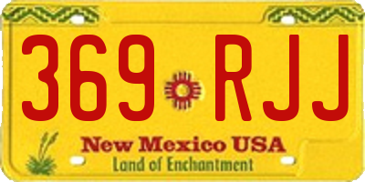 NM license plate 369RJJ