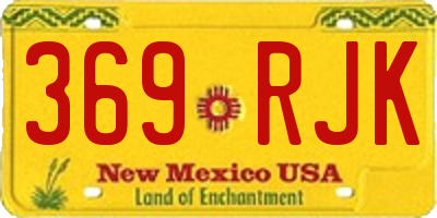 NM license plate 369RJK