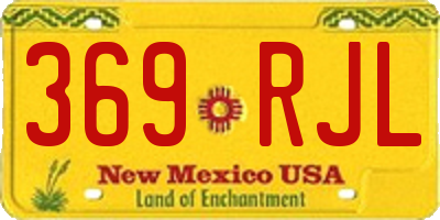 NM license plate 369RJL