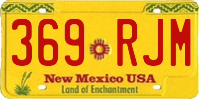 NM license plate 369RJM