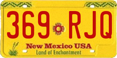 NM license plate 369RJQ
