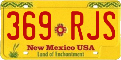 NM license plate 369RJS