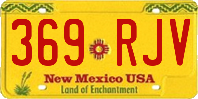 NM license plate 369RJV