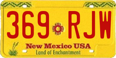 NM license plate 369RJW