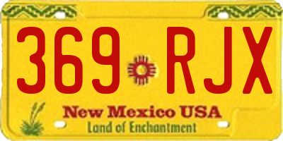 NM license plate 369RJX