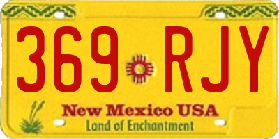 NM license plate 369RJY