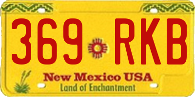 NM license plate 369RKB