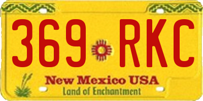 NM license plate 369RKC