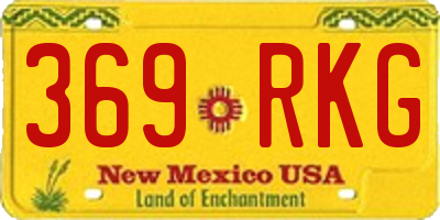 NM license plate 369RKG