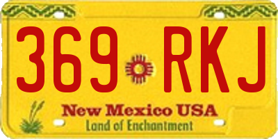 NM license plate 369RKJ