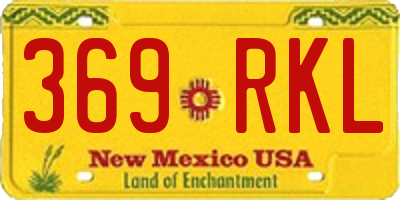 NM license plate 369RKL