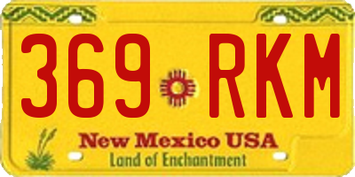 NM license plate 369RKM