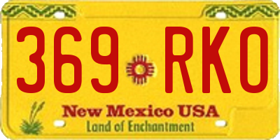 NM license plate 369RKO