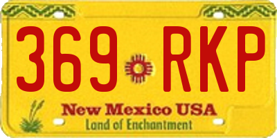 NM license plate 369RKP