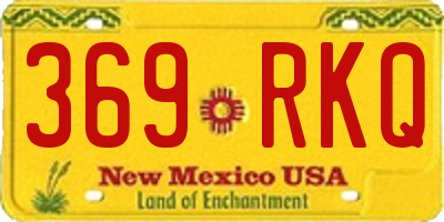 NM license plate 369RKQ