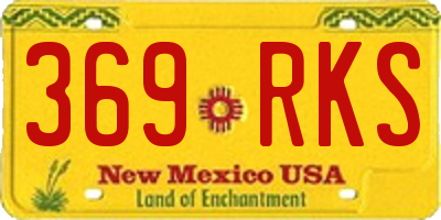 NM license plate 369RKS