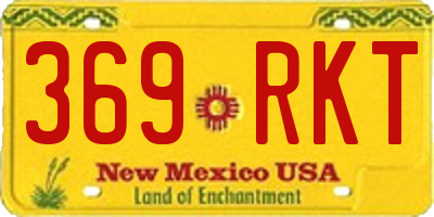 NM license plate 369RKT