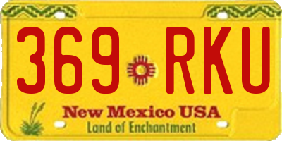 NM license plate 369RKU