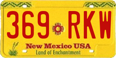 NM license plate 369RKW