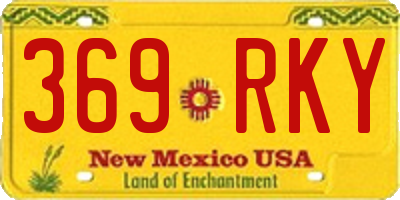 NM license plate 369RKY