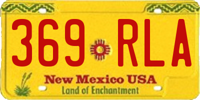 NM license plate 369RLA