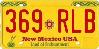 NM license plate 369RLB
