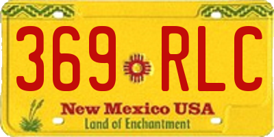 NM license plate 369RLC