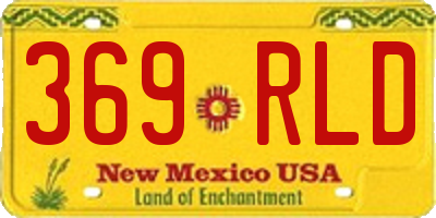 NM license plate 369RLD