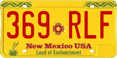NM license plate 369RLF
