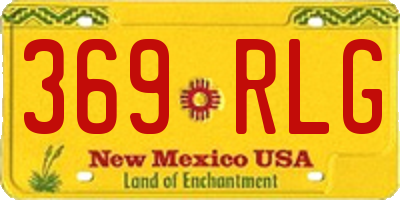 NM license plate 369RLG