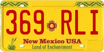 NM license plate 369RLI
