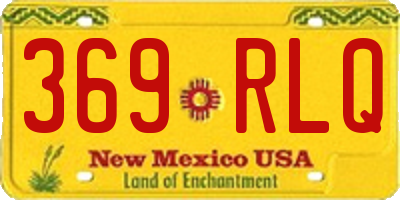 NM license plate 369RLQ