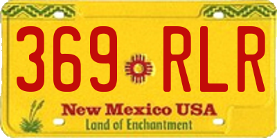 NM license plate 369RLR