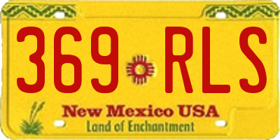 NM license plate 369RLS