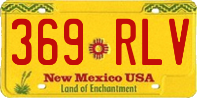 NM license plate 369RLV