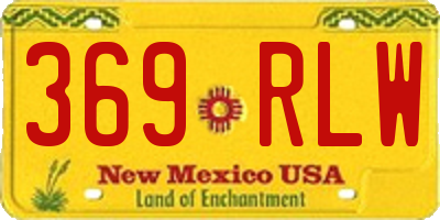 NM license plate 369RLW