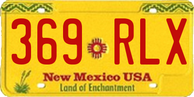 NM license plate 369RLX