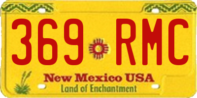 NM license plate 369RMC