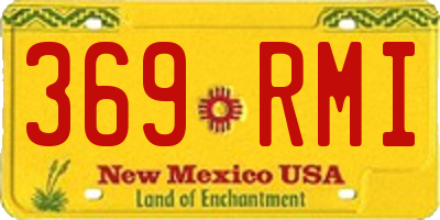 NM license plate 369RMI