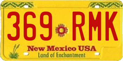 NM license plate 369RMK